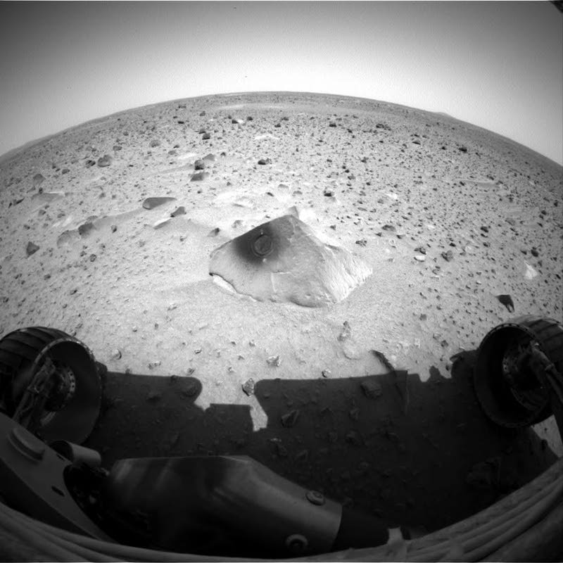 Strange Round Marking on Mars Stone