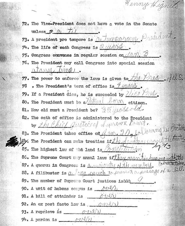 1954 8th Grade Civics Test - Could You Pass?