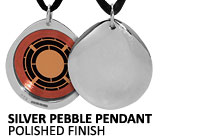 Silver Pebble Polished Q-Link Pendant